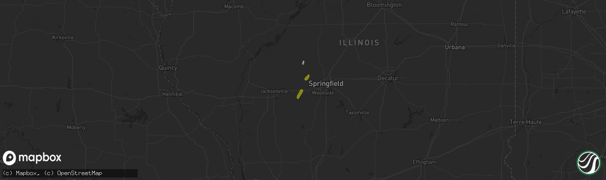 Hail map in New Berlin, IL on January 22, 2018