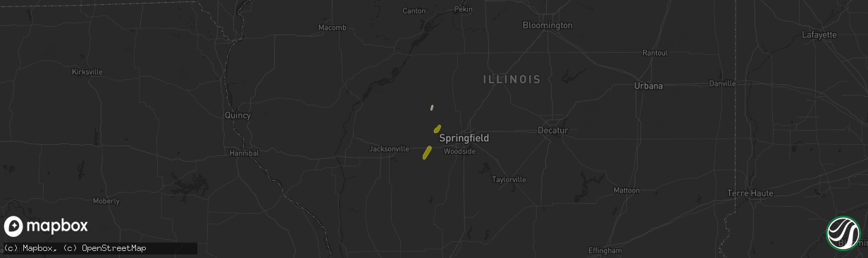 Hail map in Pleasant Plains, IL on January 22, 2018