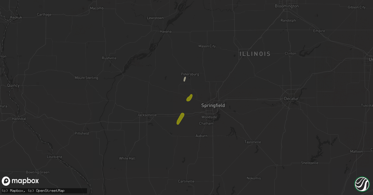 Hail map in Pleasant Plains, IL on January 22, 2018