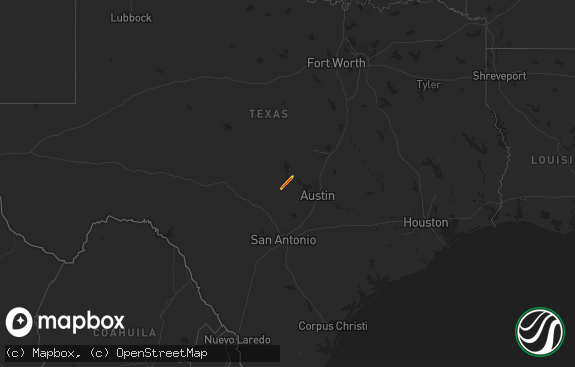 Hail map preview on 01-22-2024