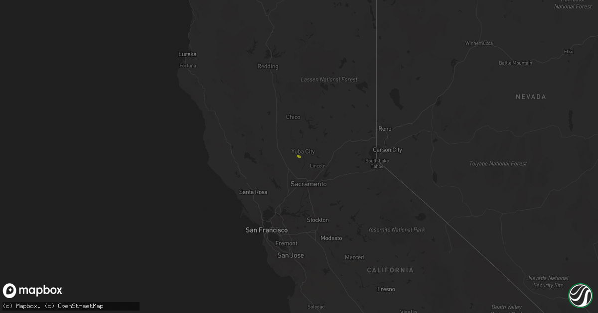 Hail map on January 23, 2017