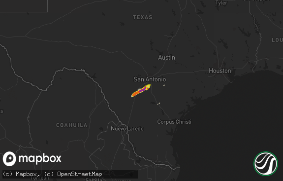 Hail map preview on 01-23-2024