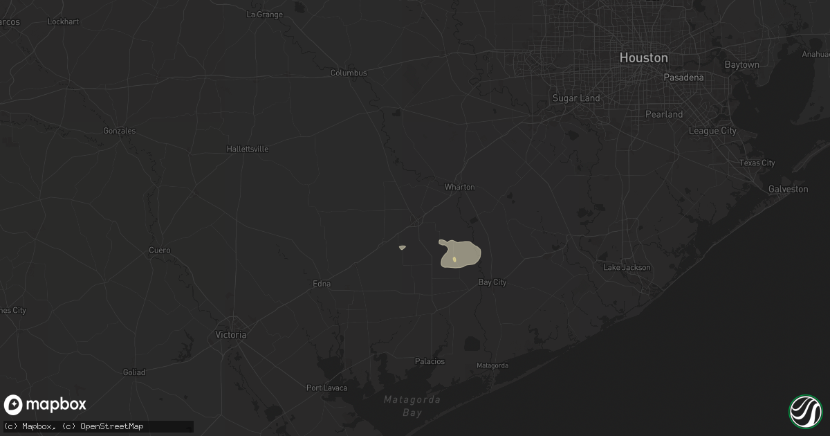 Hail map in El Campo, TX on January 23, 2026