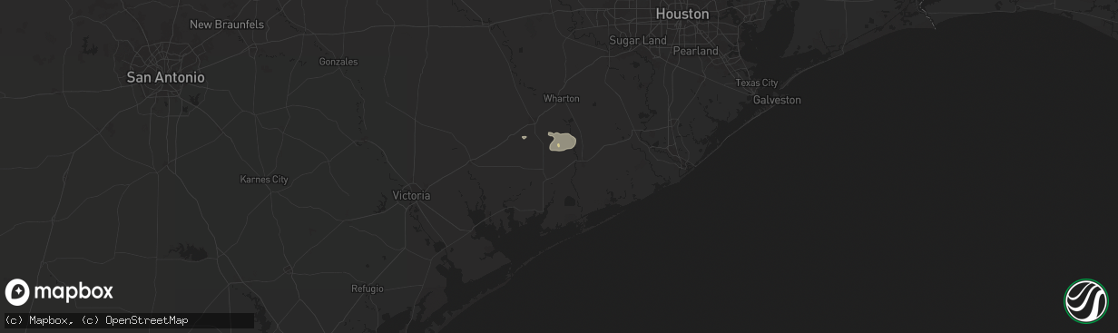 Hail map in Markham, TX on January 23, 2026