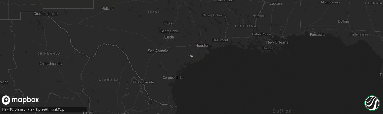 Hail map on January 23, 2026