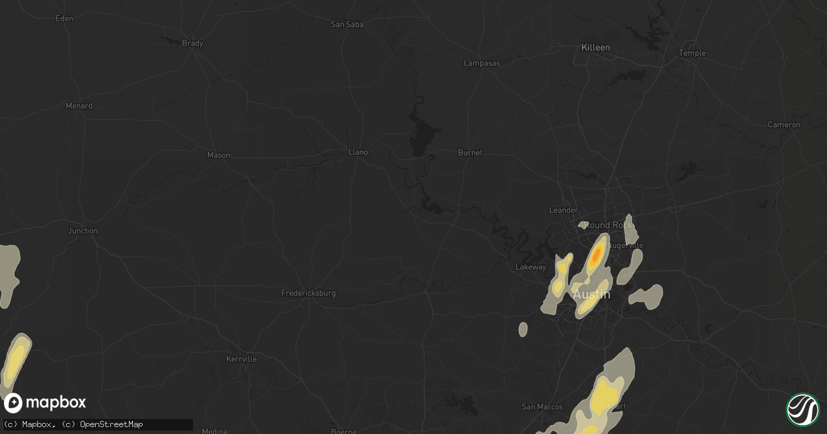 Hail map in New Braunfels, TX on January 24, 2012