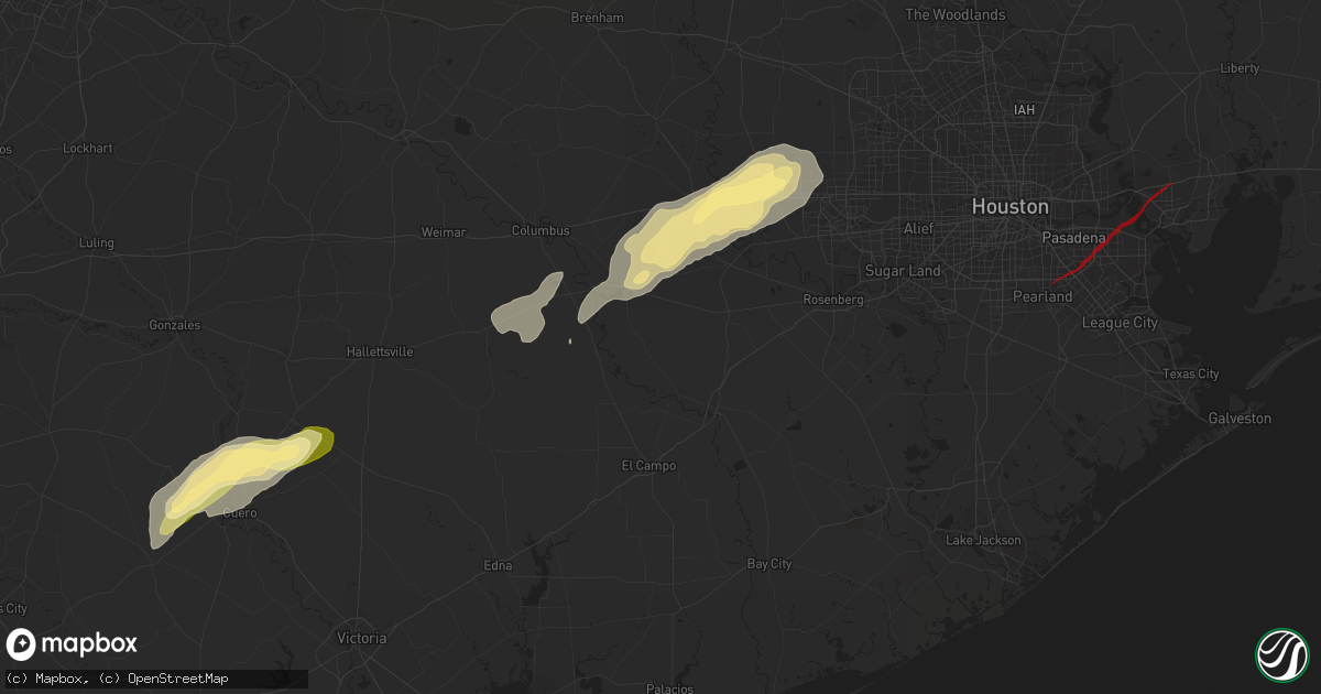 Hail map in Pasadena, TX on January 24, 2023