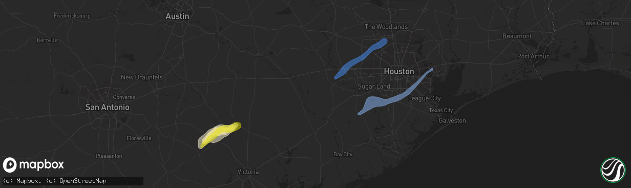 Hail map in Tomball, TX on January 24, 2023