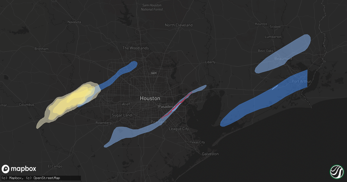 Hail map in Vidor, TX on January 24, 2023