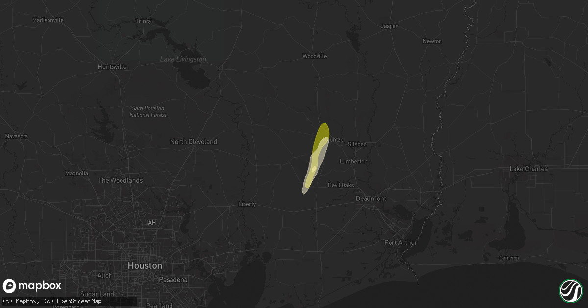 Hail map in Saratoga, TX on January 24, 2024