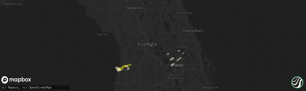 Hail map in Lady Lake, FL on January 25, 2011
