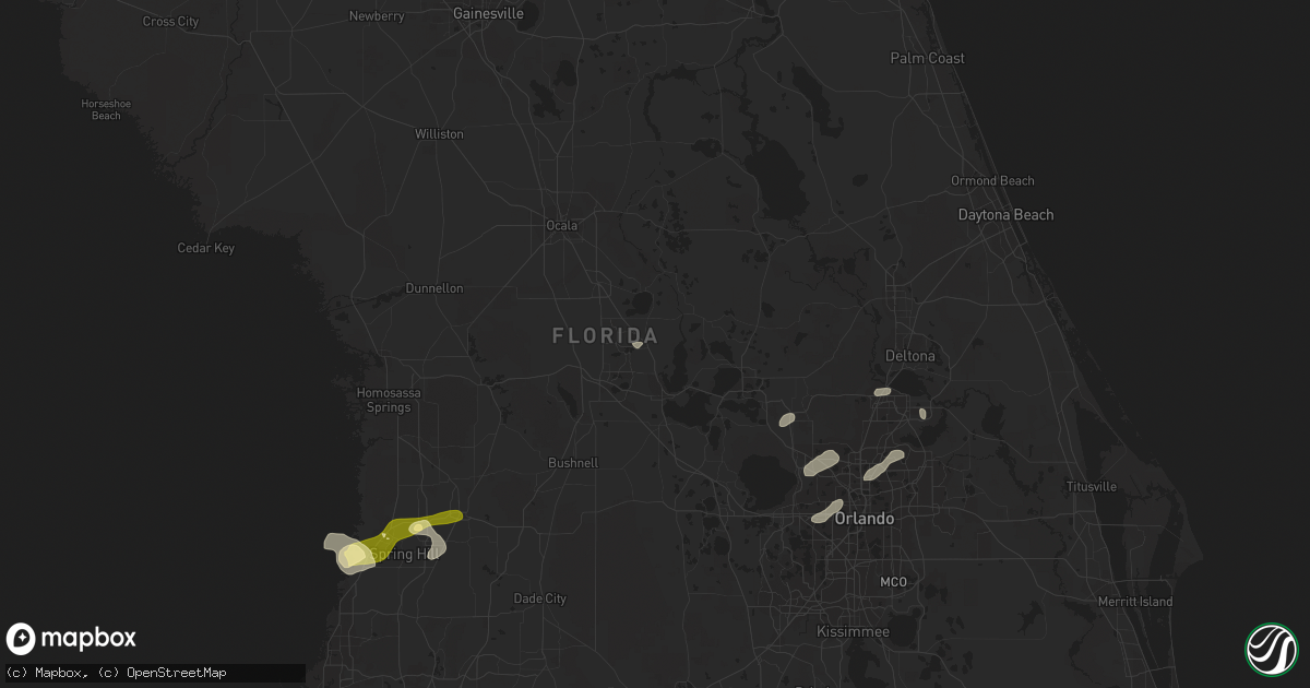 Hail map in Lady Lake, FL on January 25, 2011