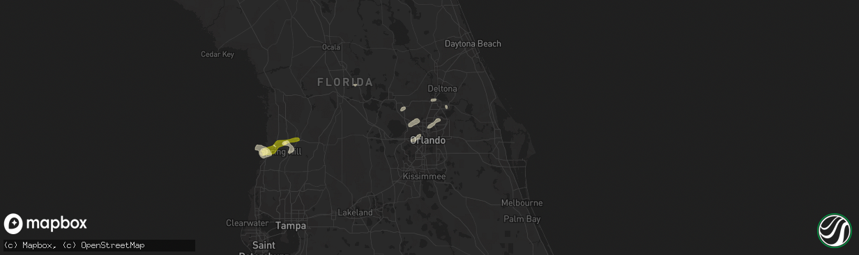 Hail map in Maitland, FL on January 25, 2011
