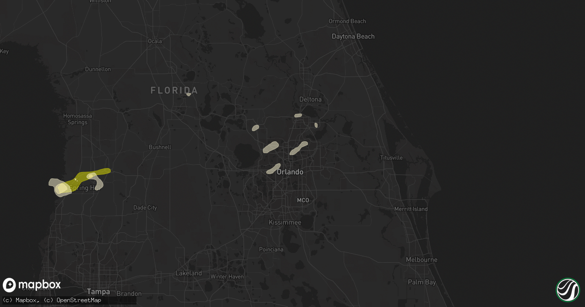 Hail map in Maitland, FL on January 25, 2011