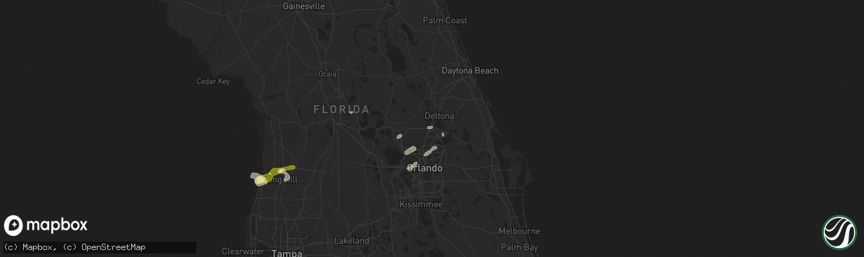 Hail map in Sanford, FL on January 25, 2011