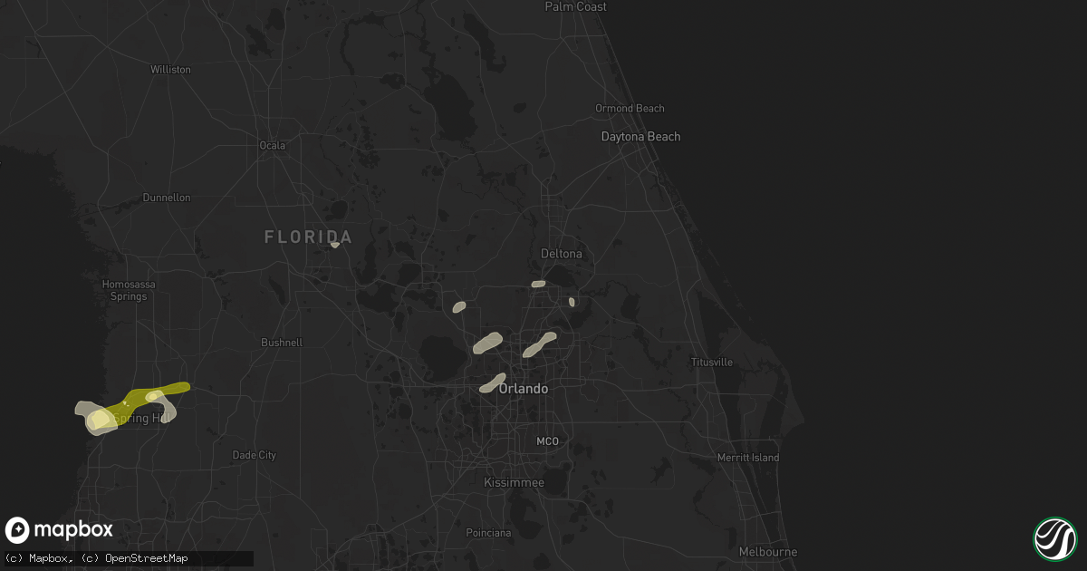 Hail map in Sanford, FL on January 25, 2011