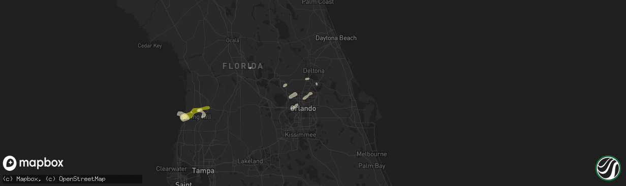 Hail map in Winter Springs, FL on January 25, 2011