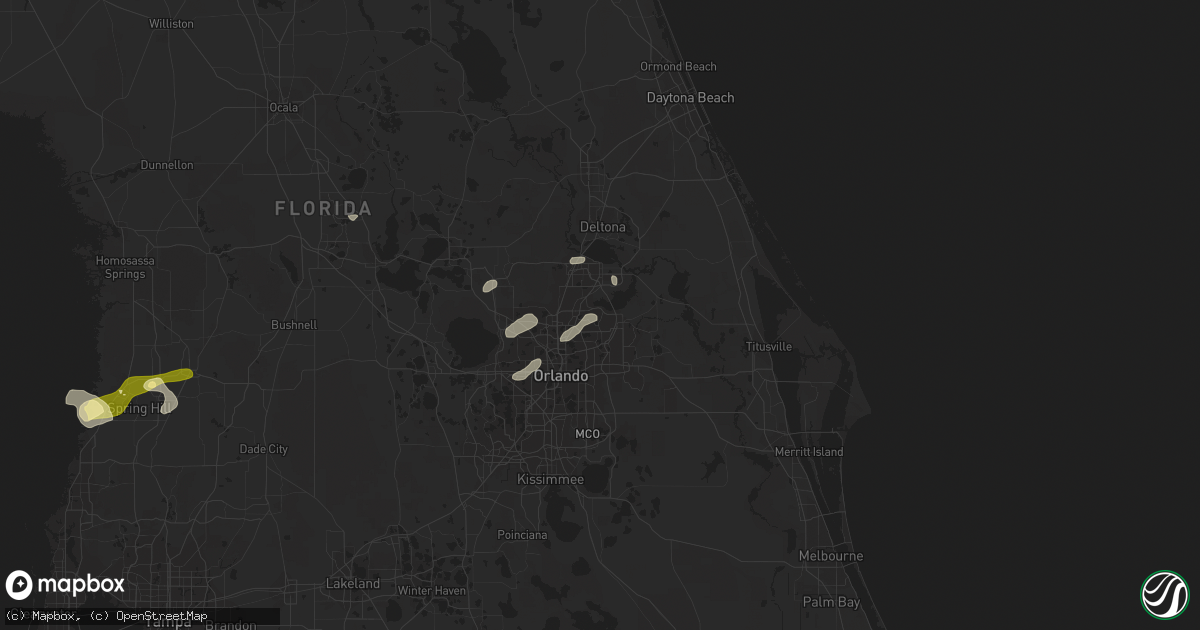 Hail map in Winter Springs, FL on January 25, 2011