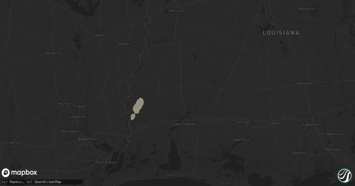 Hail map in Saint James, LA on January 25, 2012