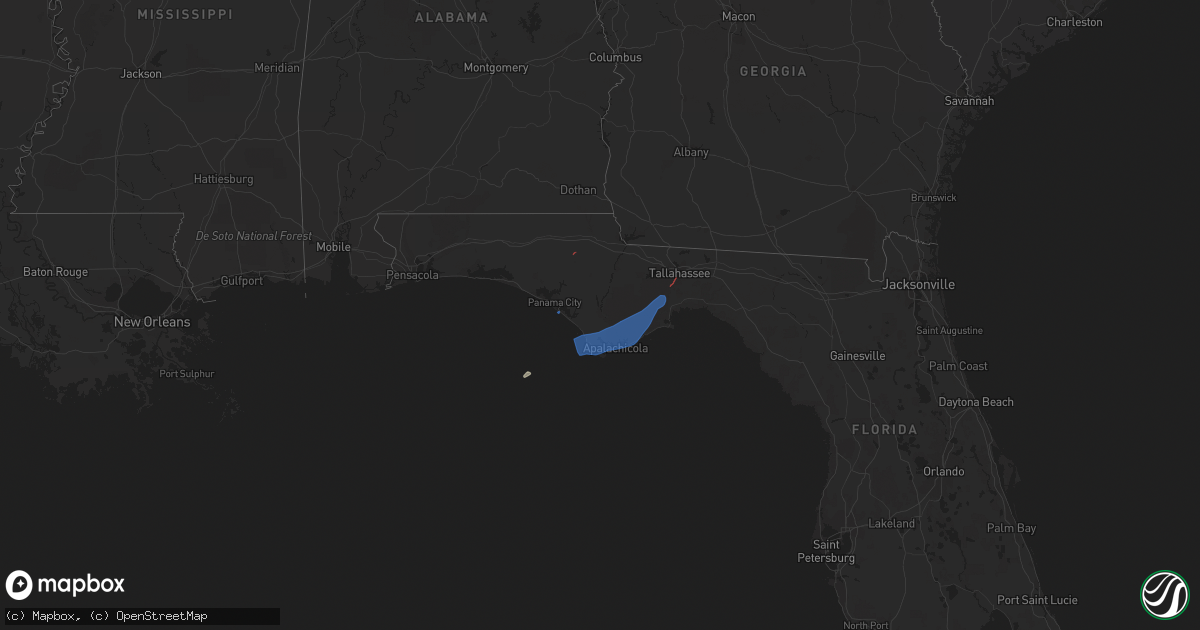 Hail map on January 25, 2023
