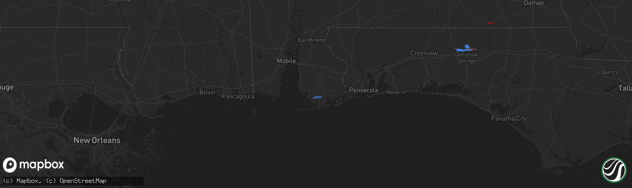 Hail map in Foley, AL on January 25, 2026
