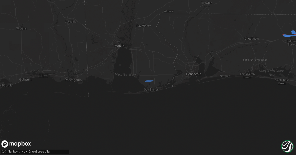 Hail map in Foley, AL on January 25, 2026