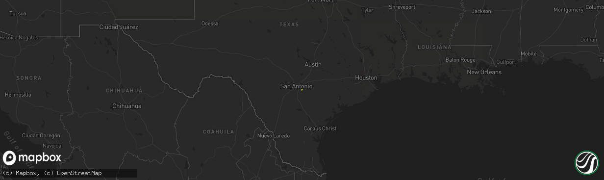 Hail map on January 26, 2016