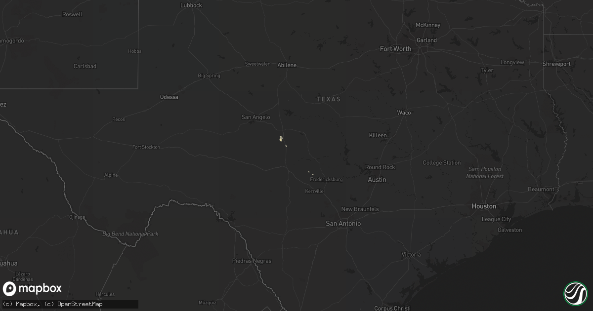 Hail map on January 26, 2019
