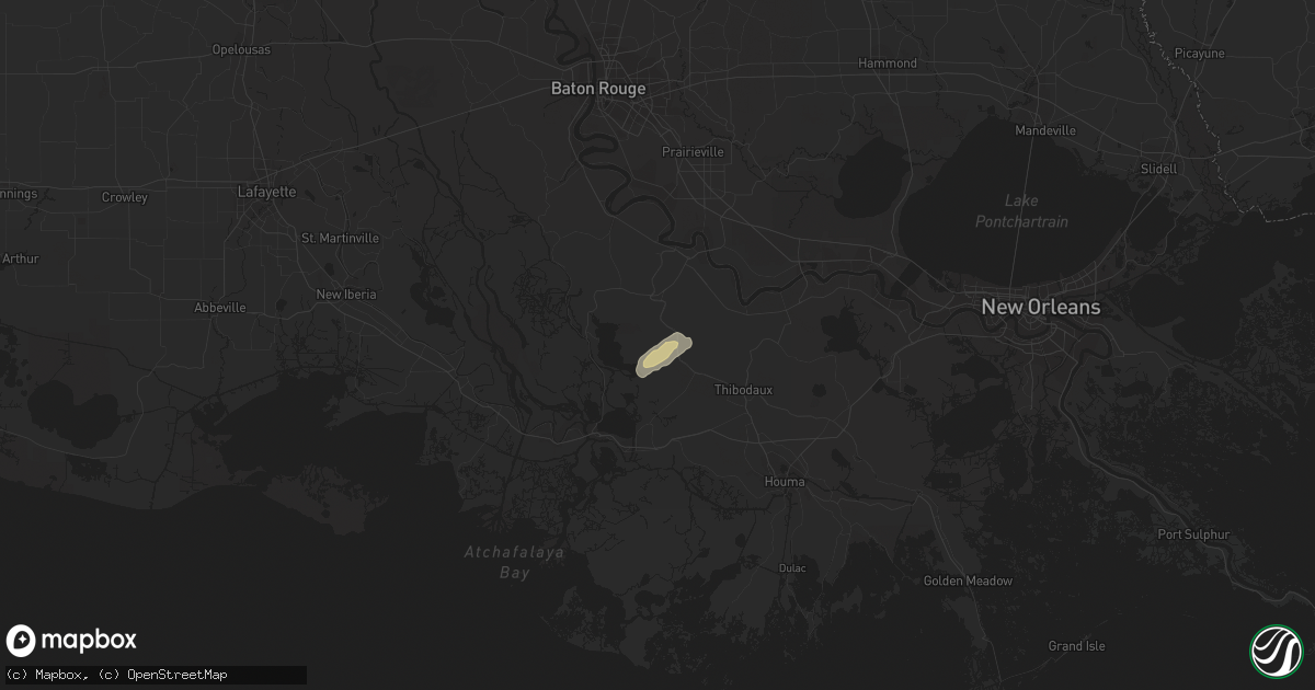 Hail map in Napoleonville, LA on January 26, 2024