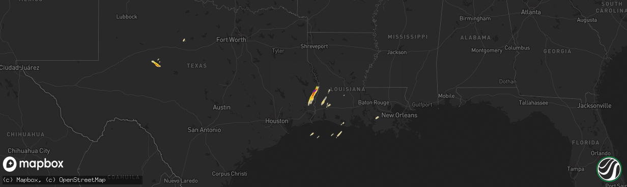 Hail map on January 26, 2024