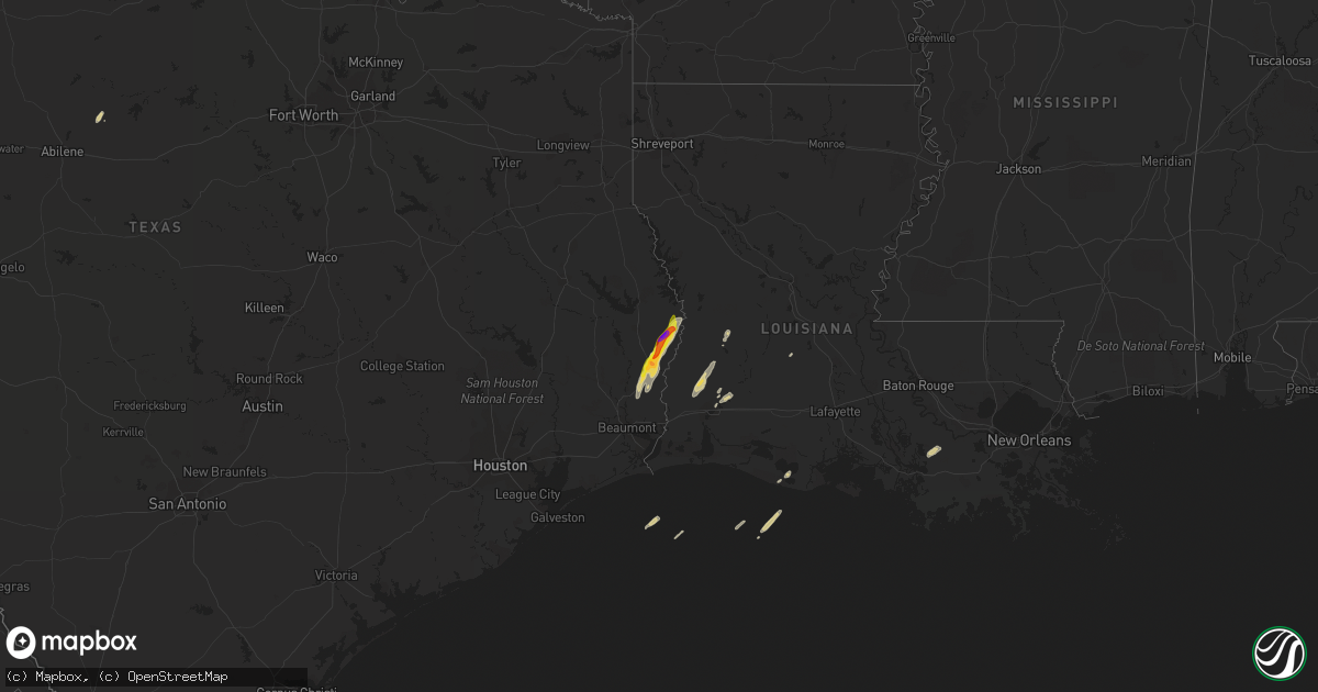 Hail map on January 26, 2024