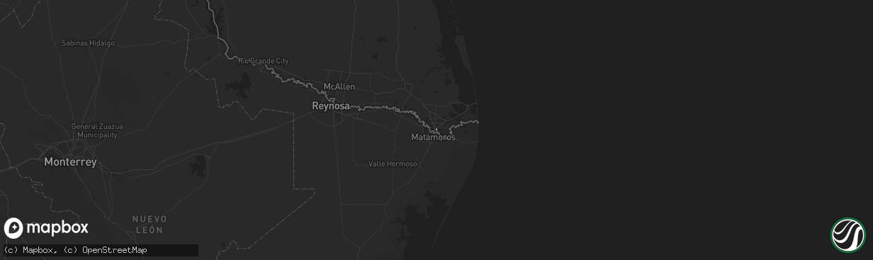 Hail map in Brownsville, TX on January 27, 2018