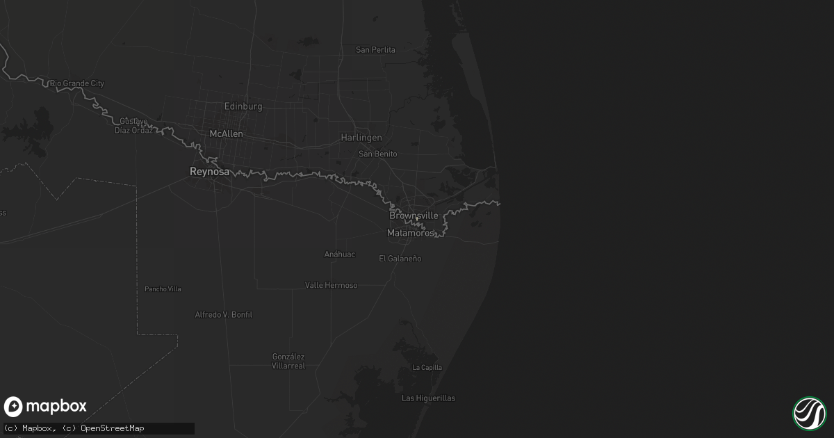 Hail map in Brownsville, TX on January 27, 2018