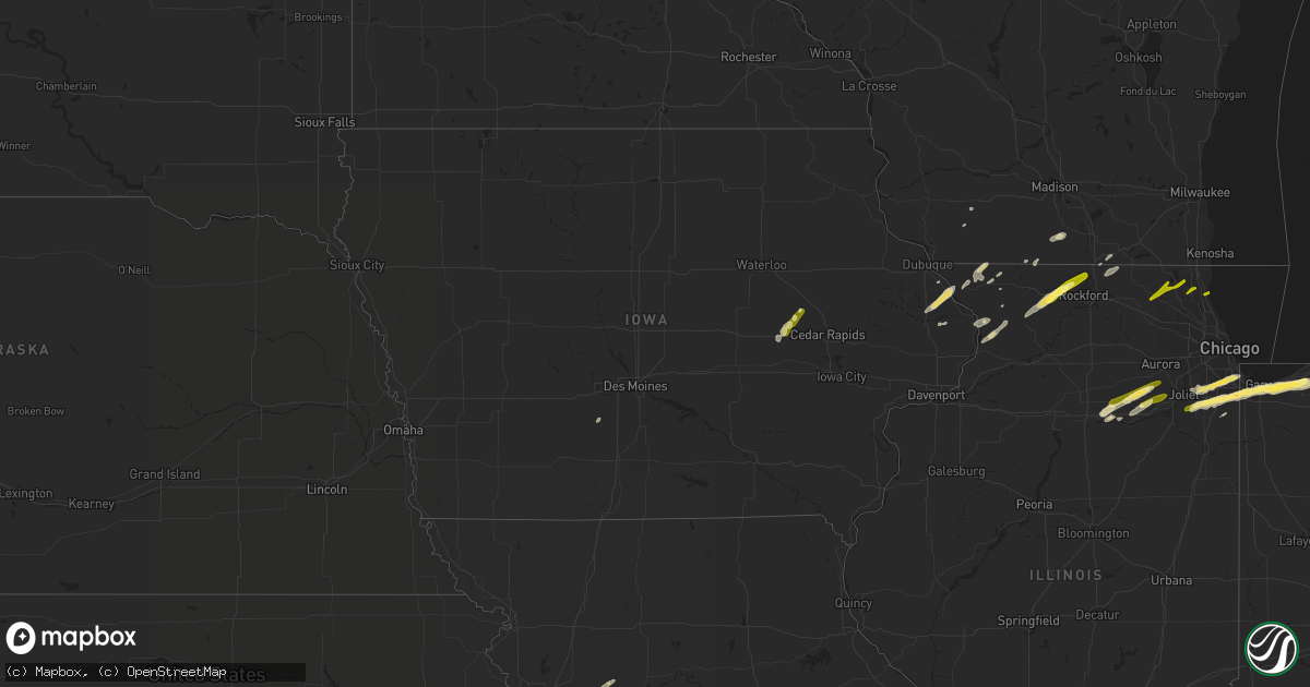 Hail map in Iowa on January 28, 2013