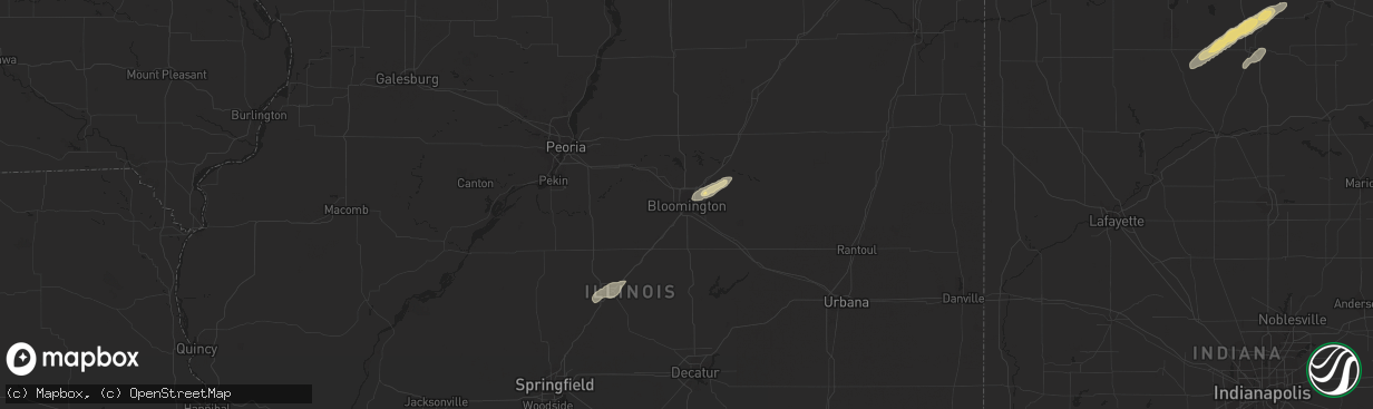 Hail map in Bloomington, IL on January 29, 2013