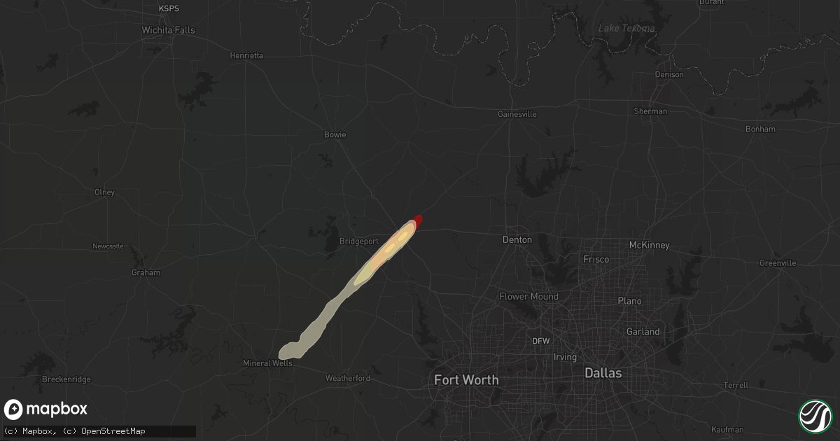 Hail map in Decatur, TX on January 29, 2013