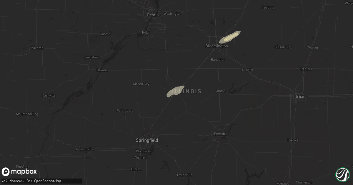 Hail map in Lincoln, IL on January 29, 2013