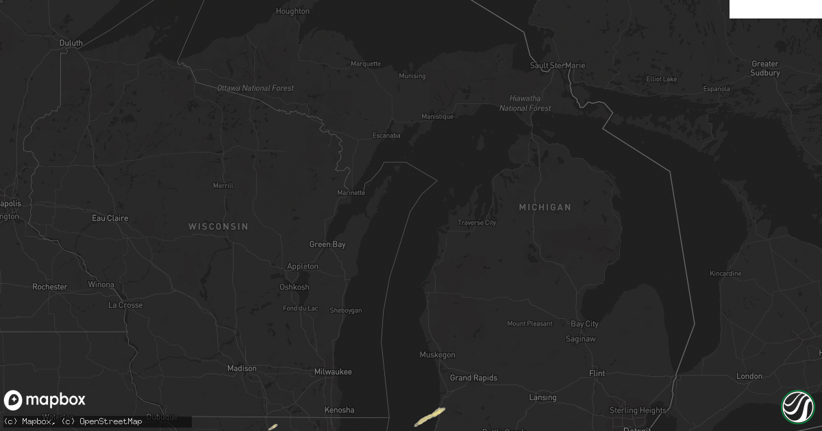 Hail map in Michigan on January 29, 2013