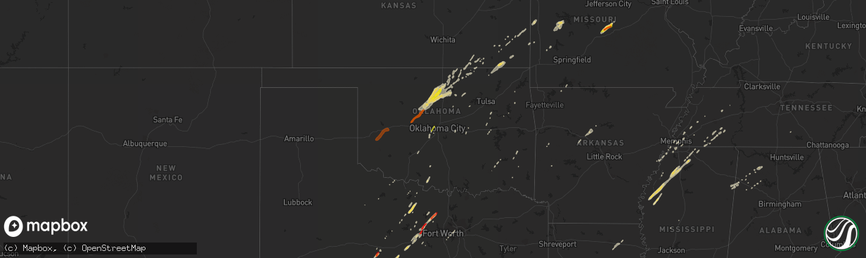 Hail map on January 29, 2013