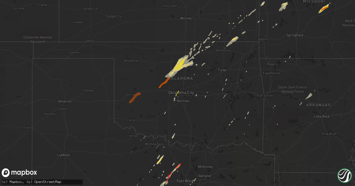 Hail map on January 29, 2013