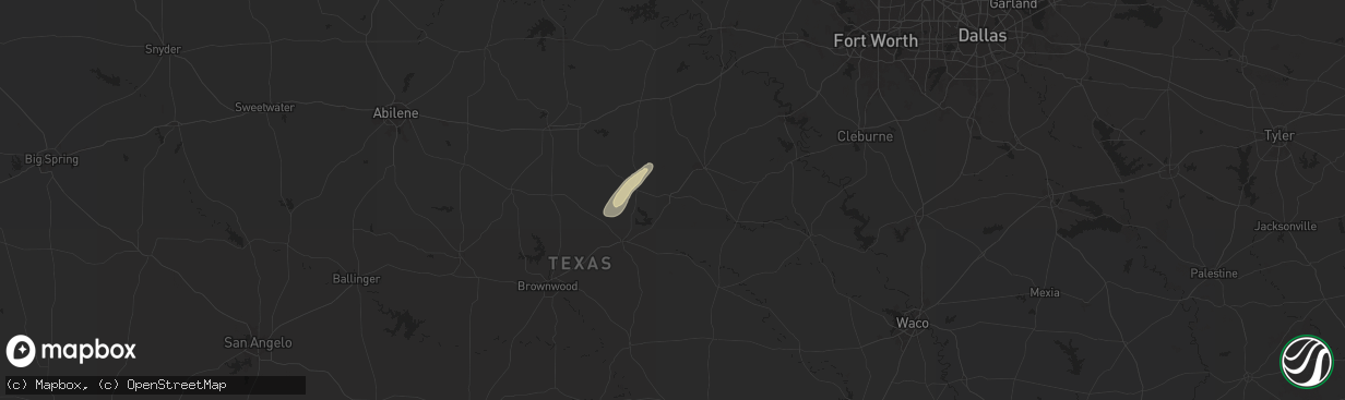 Hail map in Dublin, TX on January 29, 2025