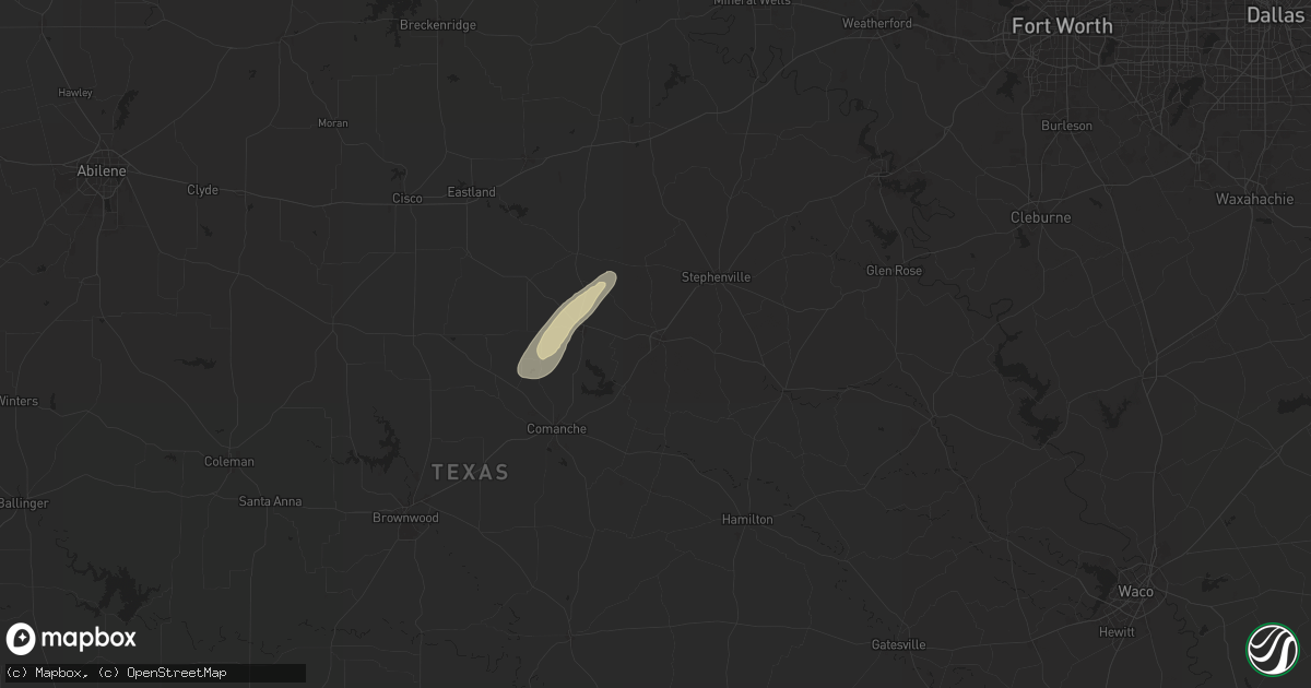 Hail map in Dublin, TX on January 29, 2025