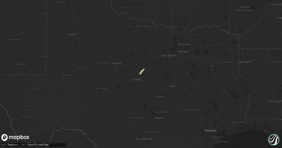 Hail map on January 29, 2025