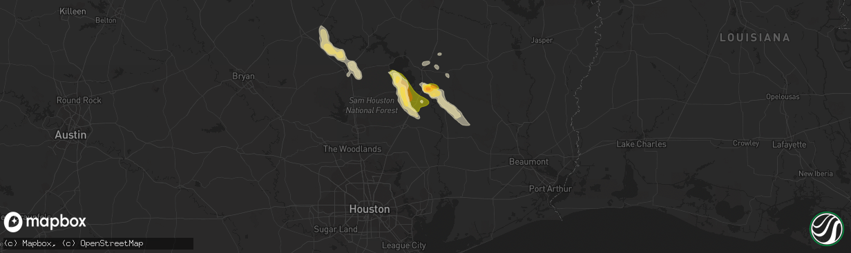 Hail map in Cleveland, TX on January 30, 2011