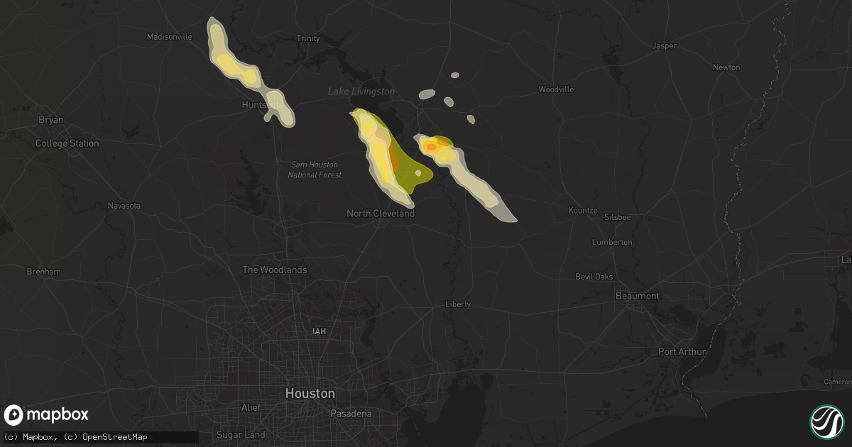 Hail map in Cleveland, TX on January 30, 2011