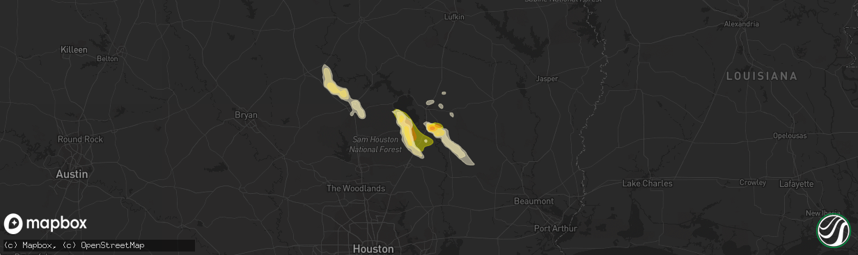 Hail map in Goodrich, TX on January 30, 2011