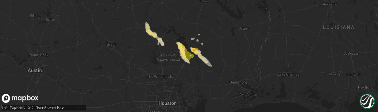 Hail map in Shepherd, TX on January 30, 2011