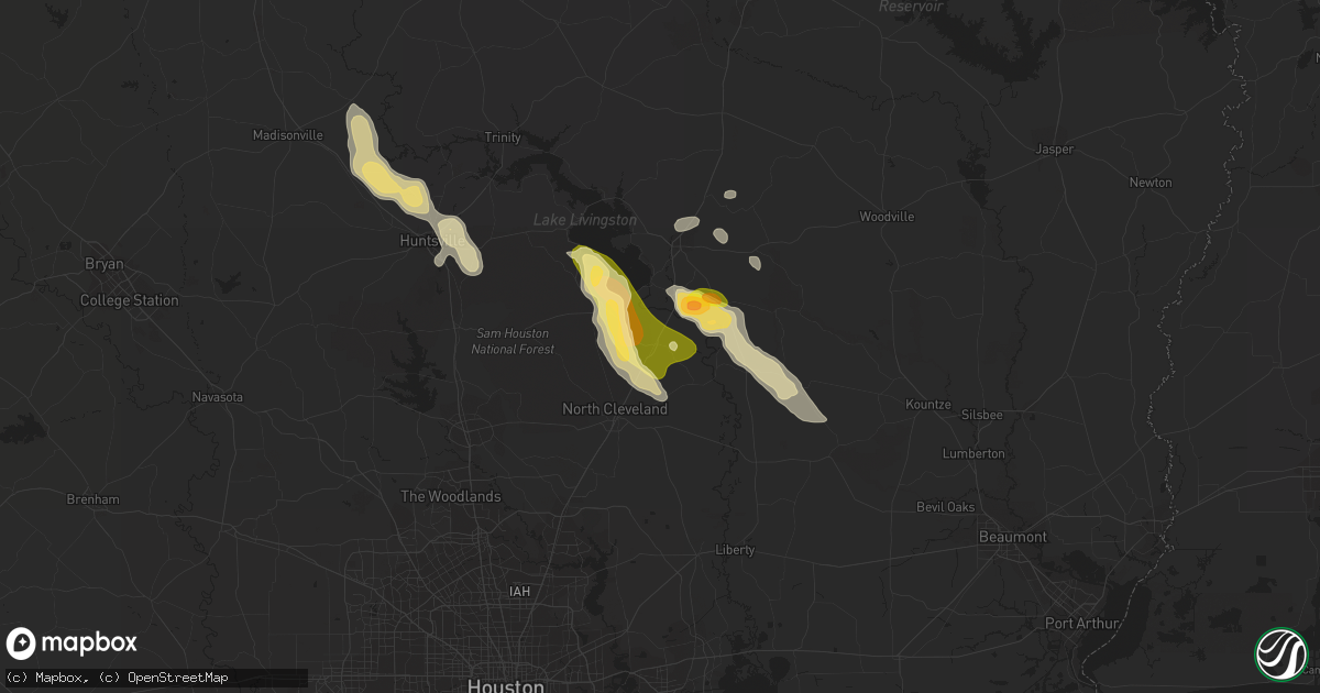 Hail map in Shepherd, TX on January 30, 2011