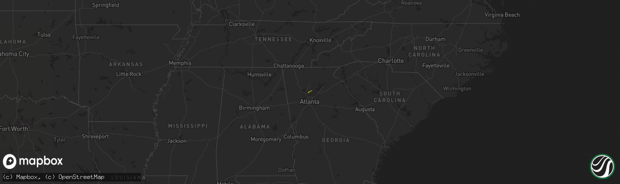 Hail map on January 30, 2013