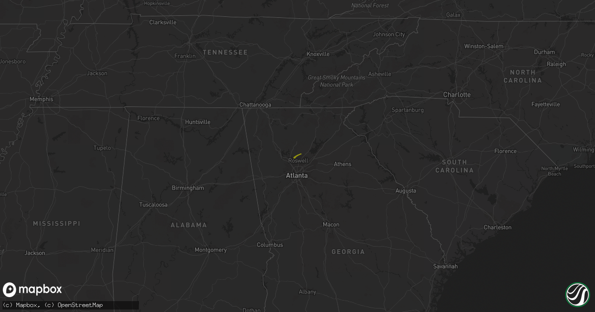 Hail map on January 30, 2013